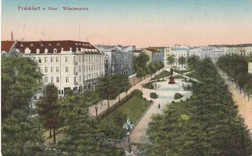[Ansichtskarte] 0-1200 FRANKFURT / Oder, Wilhelmsplatz, 1916, Feldpost, Reserve Lazarett. 