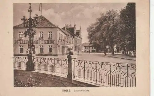 [Ansichtskarte] 4130 MOERS, Steintorbrücke, 1922. 