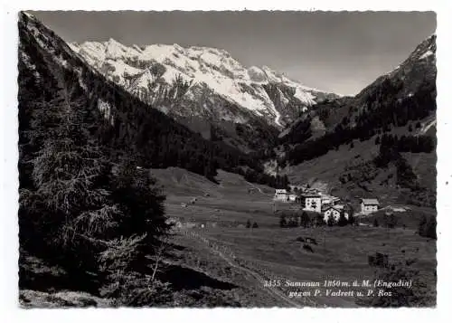 [Ansichtskarte] CH 7563 SAMNAUN GR, Blick auf den Ort, 1949. 