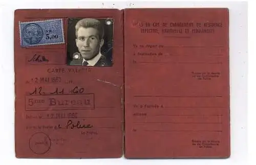 AUSWEIS / DOCUMENT - FRANKREICH, BEFRISTETE AUFENTHALTSERLAUBNIS