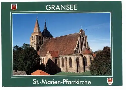 [Ansichtskarte] 0-1430 GRANSEE, St. - Marien - Pfarrkirche, 1992. 