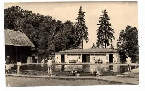 [Ansichtskarte] 0-2600 GÜSTROW, Badeanstalt Am Filter, 1962. 