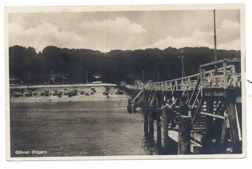 [Ansichtskarte] 0-2345 GÖHREN / Rügen, Seesteg und Strand, 1944. 