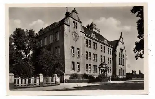 [Ansichtskarte] 0-1710 LUCKENWALDE, Gerhard Hauptmann Schule,  1955. 