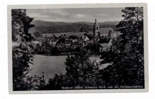 [Ansichtskarte] 0-1276, BUCKOW / Märk. Schweiz, Blick von der Ferdinandshöhe, 1954. 