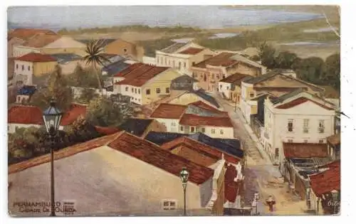 [Ansichtskarte] BRASIL - PERNAMBUCO / Cidade de Olinda, 1912,  TUCK - Oilette, Exp. Maritima Parnambuco. 