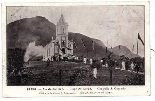 [Ansichtskarte] BRASIL - RIO DE JANEIRO, Plage da Gavea, Chapelle S. Comado. 