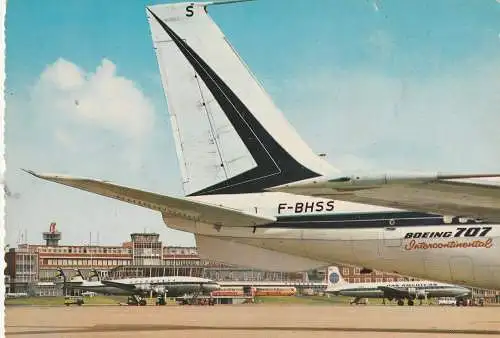 [Ansichtskarte] FLUGHAFEN / AIRPORT - HAMBURG - Fuhlsbüttel, LUFTHANSA SUPER CONSTELLATION, BOEING 707. 