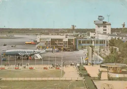[Ansichtskarte] FLUGHAFEN / AIRPORT - FRANKFURT, LUFTHANSA SUPER CONSTELLATION, SAROTTI Pavillon, 1961. 