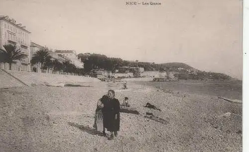 [Ansichtskarte] F 06000 NICE / Nizza, Les Quais, Enfants / Kinder am Strand, ca. 1905. 