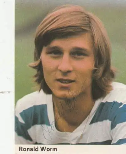FUSSBALL- MSV DUISBURG - RONALD WORM, Autogramm, Bergmann 1972/73