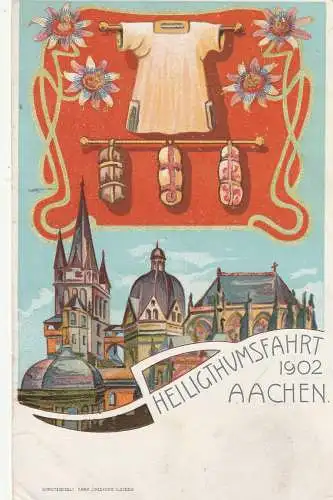 [Ansichtskarte] 5100 AACHEN, Lithographie, Heiligthumsfahrt 1902. 