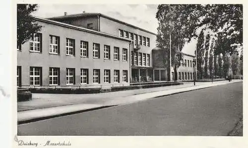 [Ansichtskarte] 4100 DUISBURG - NEUDORF, Mozartschule / Mozartstrasse. 