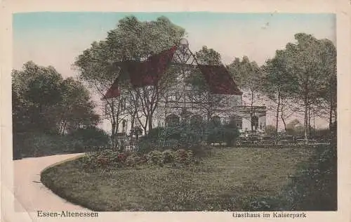 [Ansichtskarte] 4300 ESSEN - ALTENESSEN, Gasthaus im Kaiserpark, kl. Druckstelle. 