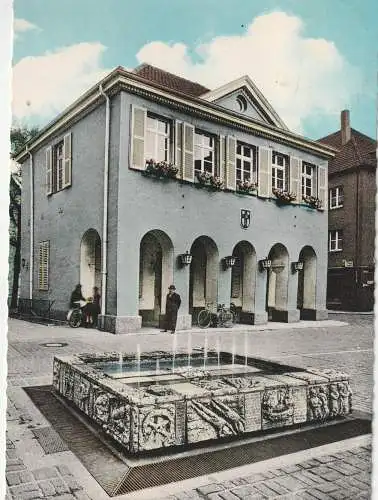 [Ansichtskarte] 4270 DORSTEN, Heimatmuseum und Marktbrunnen, 1965. 