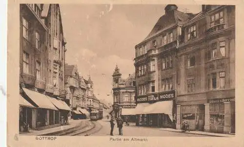 [Ansichtskarte] 4250 BOTTROP, Altmarkt, Strassenbahn, 1924. 