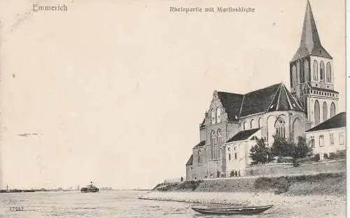 [Ansichtskarte] 4240 EMMERICH, Martinskirche am Rhein, 1906. 
