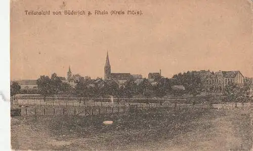 [Ansichtskarte] 4230 WESEL - BÜDERICH, Gesamtansicht, 1919. 