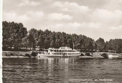 [Ansichtskarte] BINNENSCHIFFE - RHEIN, Köln - Düsseldorfer "DÜSSELDORF" am Anleger Götterswickershamm, 1966. 