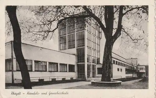 [Ansichtskarte] 4050 MÖNCHENGLADBACH - RHEYDT, Handels- und Gewerbeschule, 1943. 