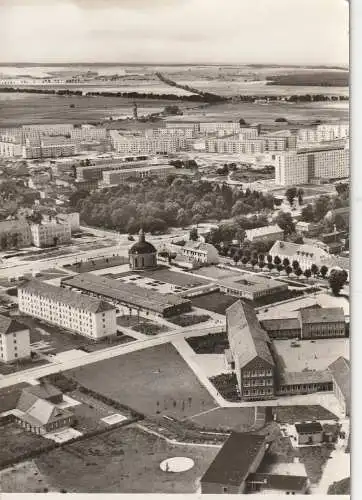 [Ansichtskarte] 0-1330 SCHWEDT / Oder, Luftaufnahme mit Berlischky Pavillon. 