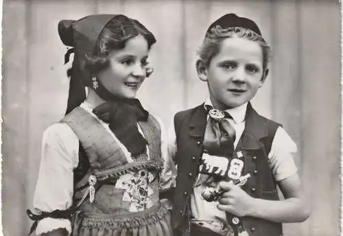 [Ansichtskarte] CH 9050 APPENZELL AI, Appenzeller Kinder - Trachten, 1956. 