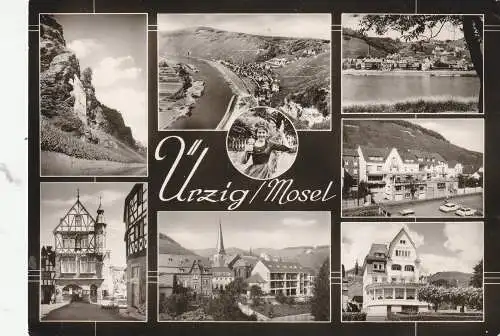 [Ansichtskarte] 5550 BERNKASTEL - KUES - ÜRZIG, 8 Ansichten mit Weinkönigin, 50er Jahre. 