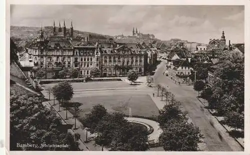 [Ansichtskarte] 8600 BAMBERG, Schönleinplatz, 1949. 