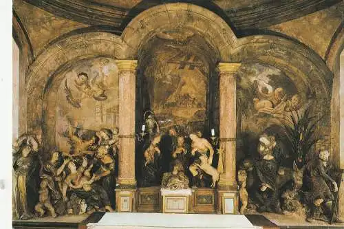 [Ansichtskarte] RELIGION - KRIPPE, DÜRNSTEIN, Holzgeschnitzter Krippenaltar. 