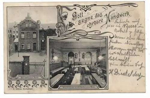 [Ansichtskarte] 4040 NEUSS, Katholisches Gesellenhaus / Kolpinghaus, 1900. 
