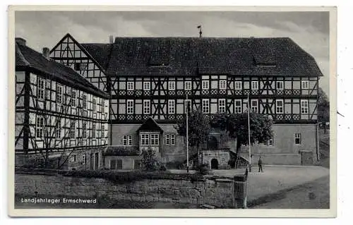 [Ansichtskarte] 3430 WITZENHAUSEN - ERMSCHWERD, Landjahrlager, NS-Beflaggung, Verlag Huhn. 