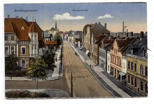 [Ansichtskarte] 4350 RECKLINGHAUSEN, Hernerstrasse, 20er jahre. 