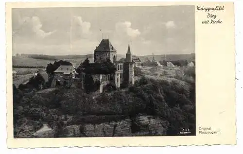 [Ansichtskarte] 5168 NIDEGGEN, Fliegeraufnahme, Burg mit Kirche. 