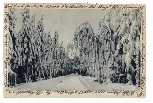 [Ansichtskarte] 0-6434 STEINHEID, Winterszene auf der Poststrasse nach Steinheid, 191... 