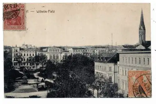 [Ansichtskarte] 0-1200 FRANKFURT / Oder, Wilhelm-Platz, GLOBUS - Tauschkarte. 