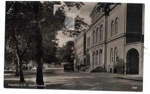 [Ansichtskarte] 0-1200 FRANKFURT / Oder, Stadt - Theater, 1929, Tauschkarte. 