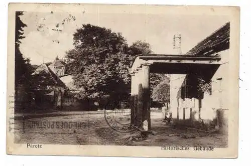 [Ansichtskarte] 0-1551 PARETZ, Historisches Gebäude, 1929, Verlag Botzke. 