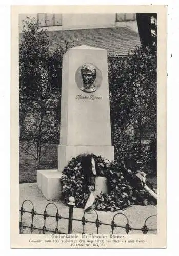 [Ansichtskarte] 0-9262 FRANKENBERG, Theodor Körner Gedenkstein. 