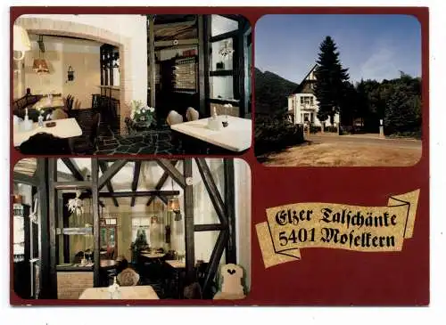 [Ansichtskarte] 5401 MOSELKERN, Elzer Talschänke, Doppelkarte. 