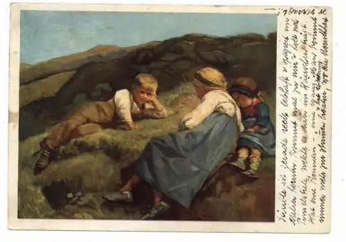 [Ansichtskarte] CH 6083 HASLIBERG BE, Kinder vom Hasliberg, Künstler-Karte Rud. Koller, PRO INFIRMIS, 1940. 