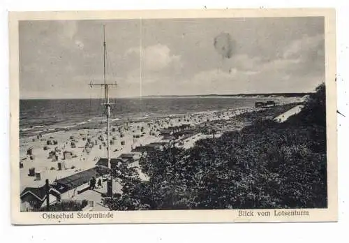 [Ansichtskarte] POMMERN - STOLPMÜNDE / USTKA, Blick vom Lotsenturm, 30er Jahre, Verlag Erich. 