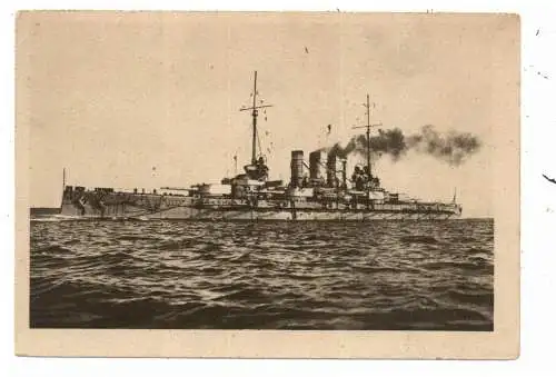 [Ansichtskarte] MILITÄR - MARINE / NAVY, 1. Weltkrieg, SMS "OSTFRIESLAND", WHW 1933/34. 