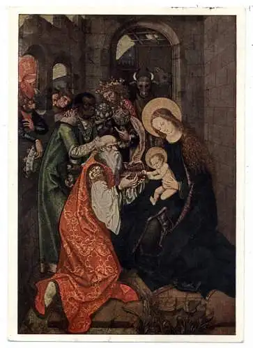 [Ansichtskarte] RELIGION - KRIPPE, SCHNAIT / Waiblingen, Pfarrkirche, Anbetung der Könige. 