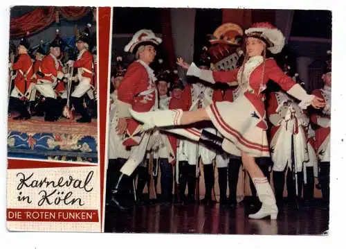 [Ansichtskarte] 5000 KÖLN, Karneval, Rote Funken, 1960. 