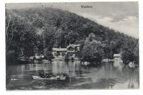 [Ansichtskarte] 700 FREIBURG - WALDSEE, Ruderpartie, 1909. 