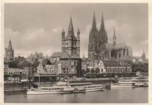 BINNENSCHIFFE - RHEIN, Köln - Düsseldorfer "SCHILLER" & "CECILIE" am Kölner Anlager