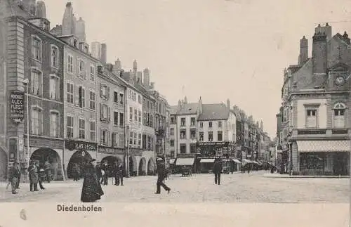 [Ansichtskarte] F 57100 DIEDENHOFEN / THIONVILLE, Blick zur Luxemburgerstrasse, 1915, Verlag Manias. 