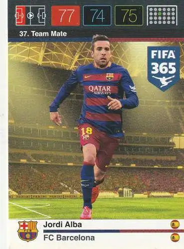 FUSSBALL - FC BARCELONA - JORDI ALBA, Panini 365