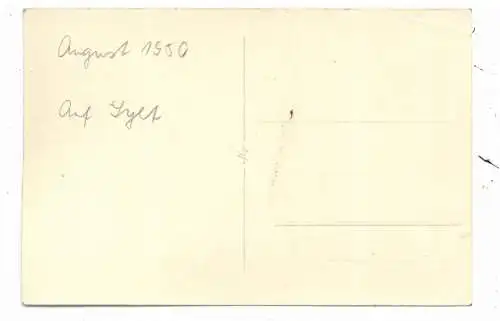 [Ansichtskarte] 2280 SYLT, Strandkorbleben, 1950, Photo- AK. 