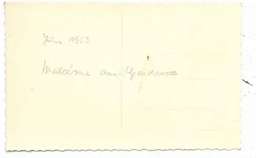 [Ansichtskarte] I 37018 MALCESINE, Blick vom See, Photo-AK, 1953. 
